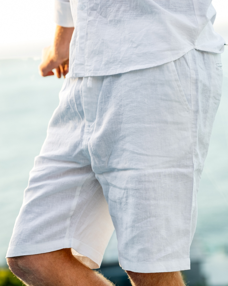 Casablanca - Pantalones Cortos de Lino Premium
