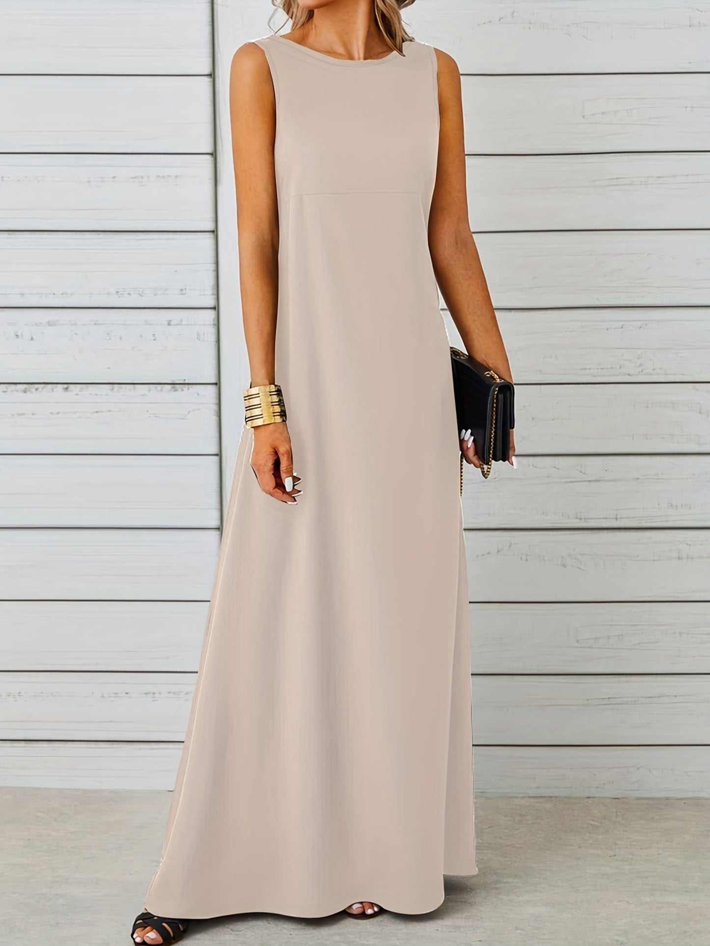 LinaElegance Women's Sleeveless Maxi Dress for Any Occasion