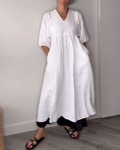 BelleGown Elegant Women's V-Neck Maxi Dress