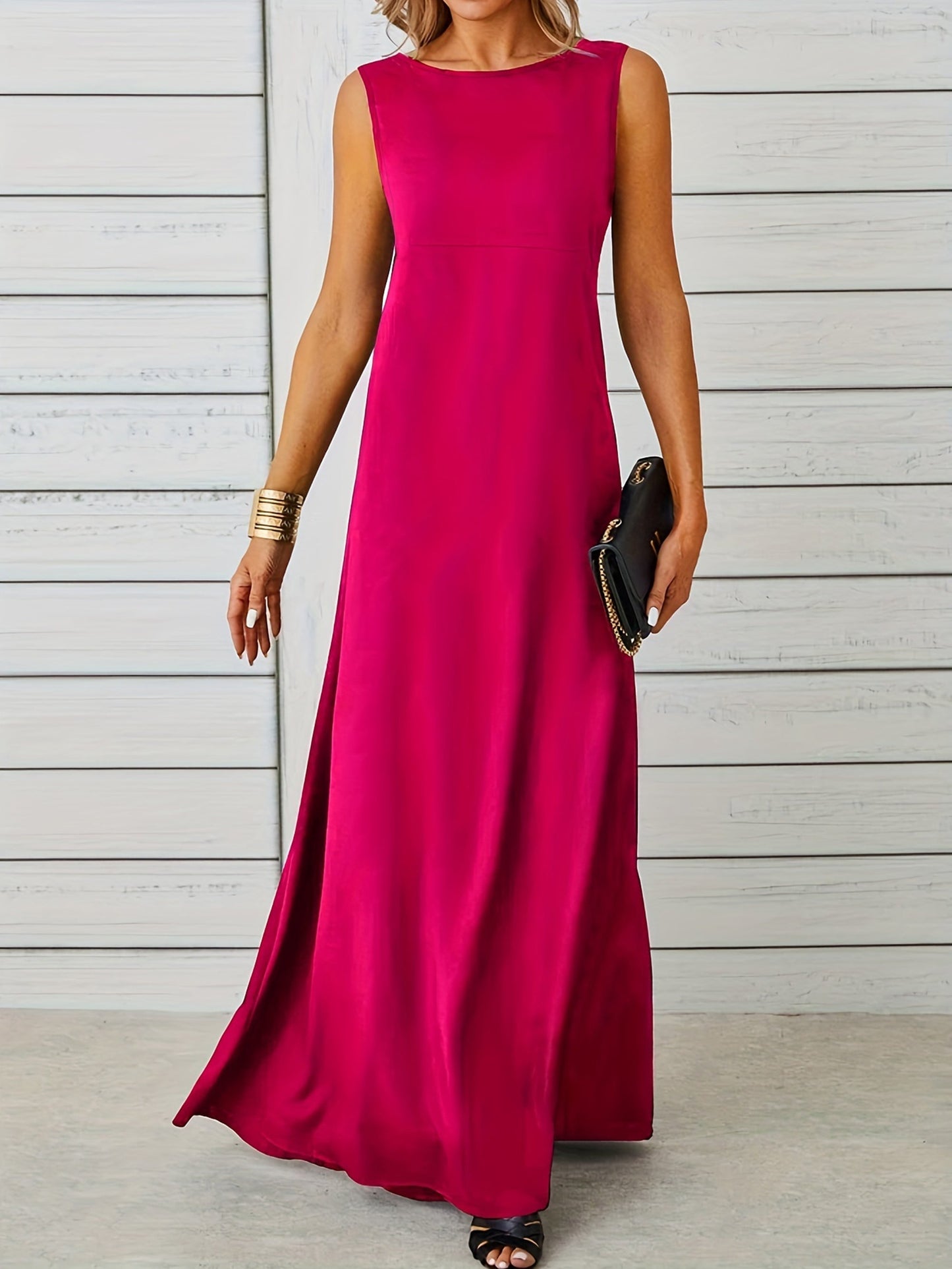 LinaElegance Women's Sleeveless Maxi Dress for Any Occasion