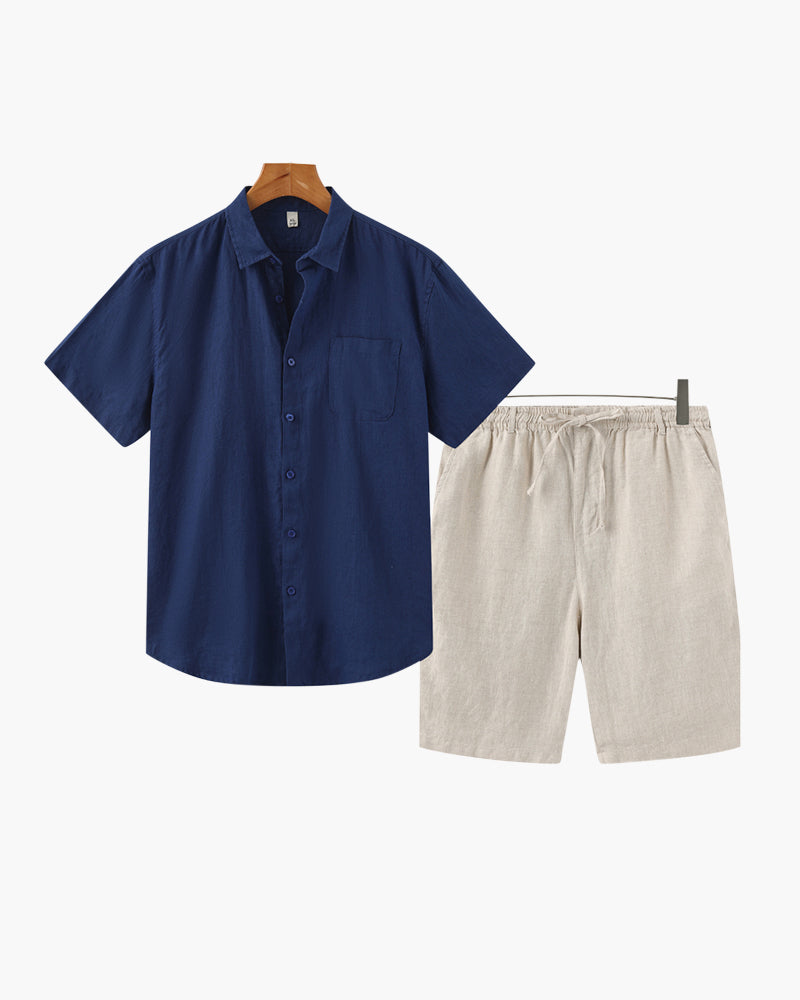 Combo Old Money de Lino (Pantalones Cortos)