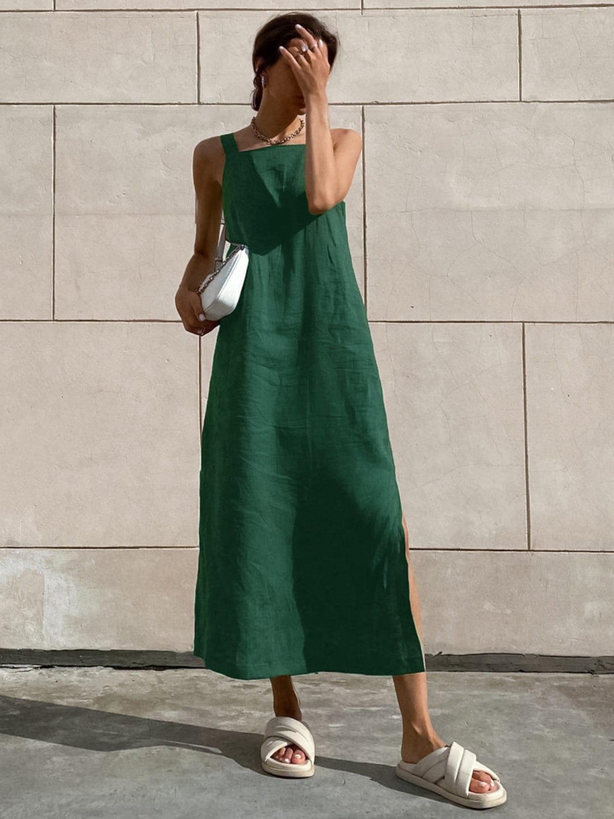 EllaBelle Elegant Cotton Bohemian Maxi Dress for Women