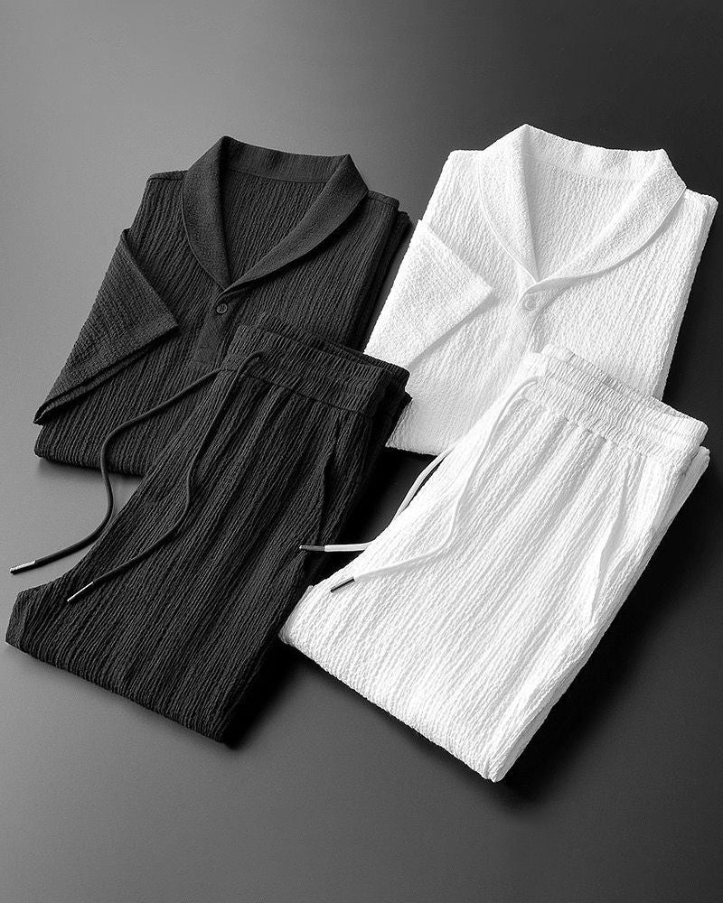 Conjunto de Polo de Algodón y Pantalón