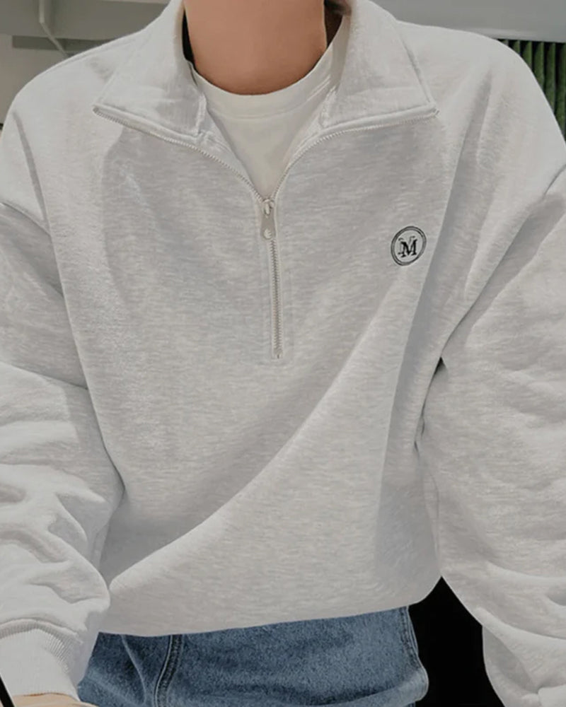 Sudadera de Algodón Miami con Cremallera