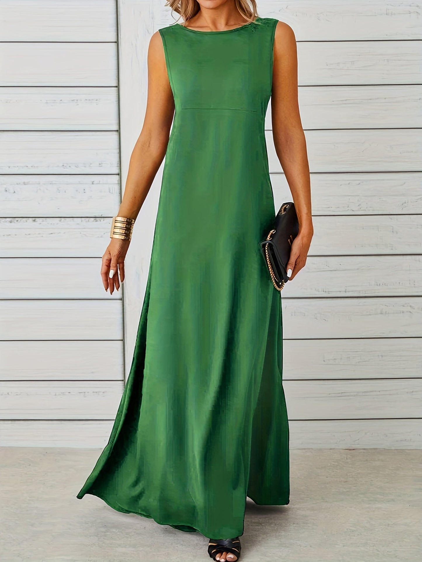 LinaElegance Women's Sleeveless Maxi Dress for Any Occasion