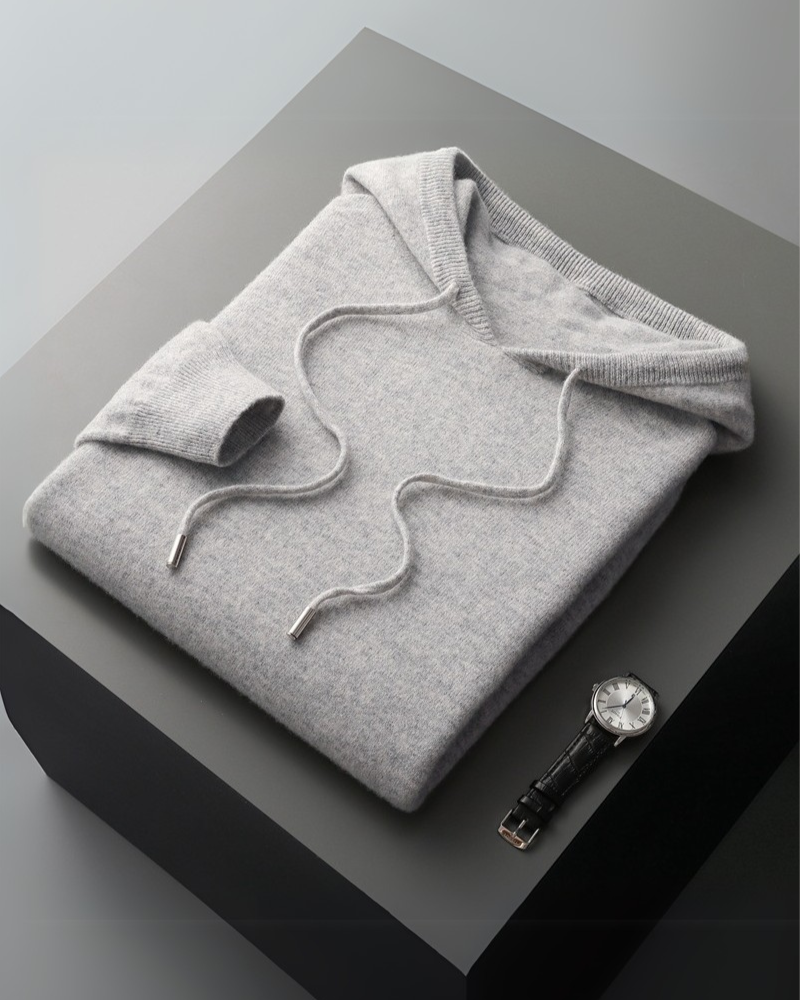 Sudadera con capucha 100% Cachemira