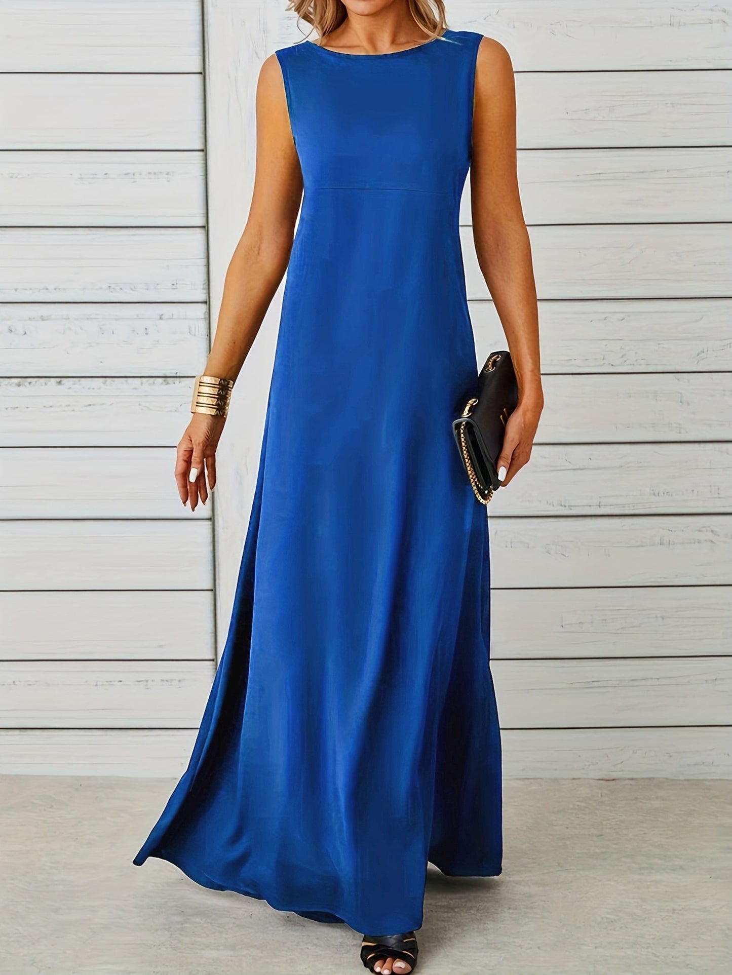 LinaElegance Women's Sleeveless Maxi Dress for Any Occasion