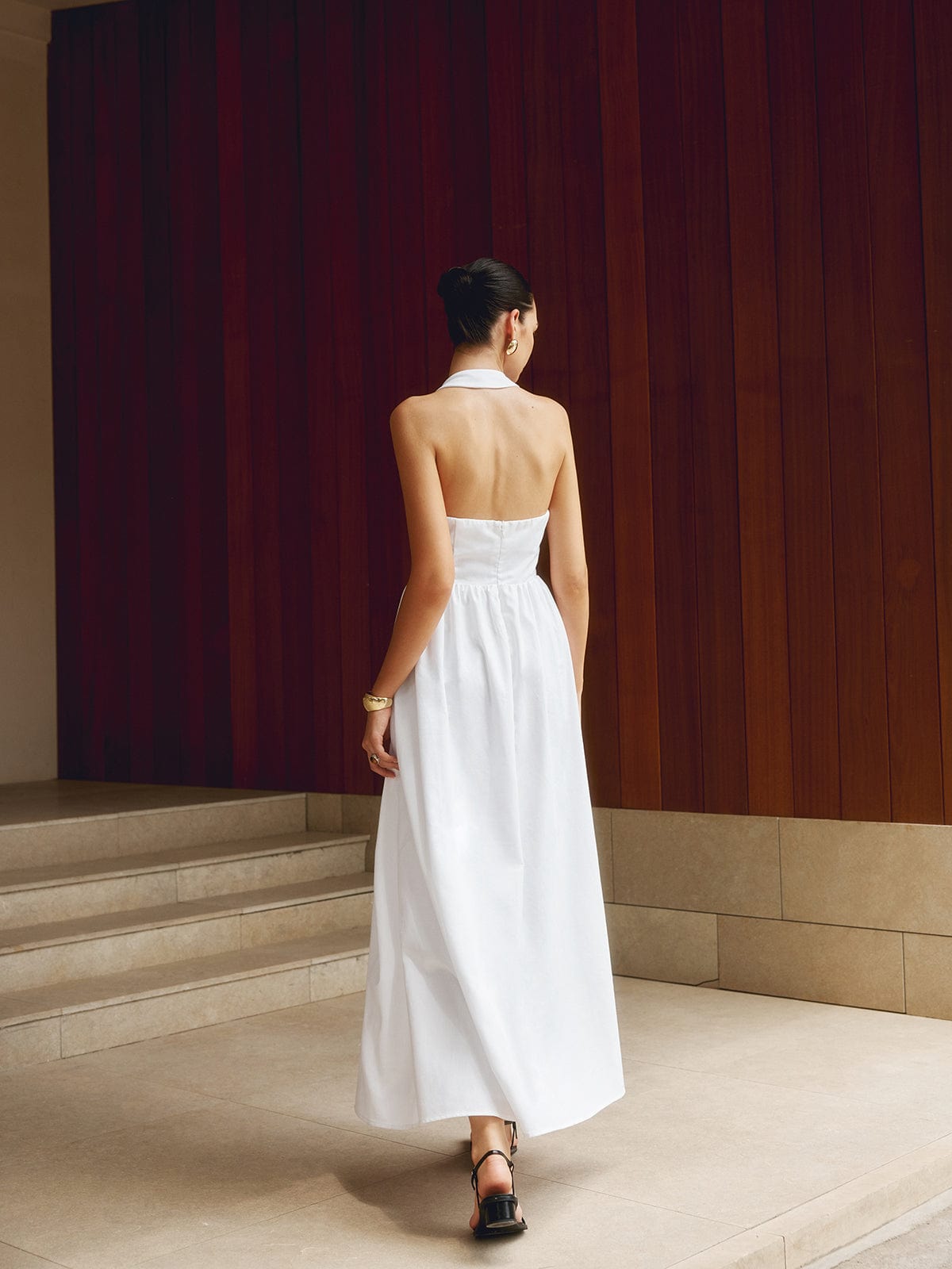 Effortless Elegance Halter Maxi Dress – Sleeveless Summer Style for Women