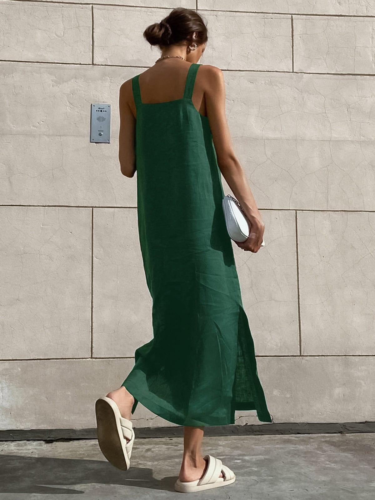 EllaBelle Elegant Cotton Bohemian Maxi Dress for Women