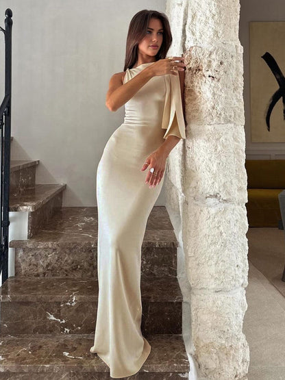 LiviaFashion Elegant Sleeveless Fitted Maxi Dress for Women