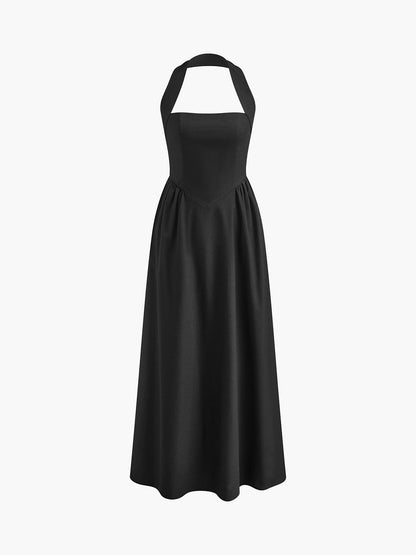 Effortless Elegance Halter Maxi Dress – Sleeveless Summer Style for Women