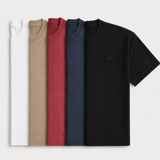 Paquete de 5 camisetas 100% algodón - HOᏞᏞISTER