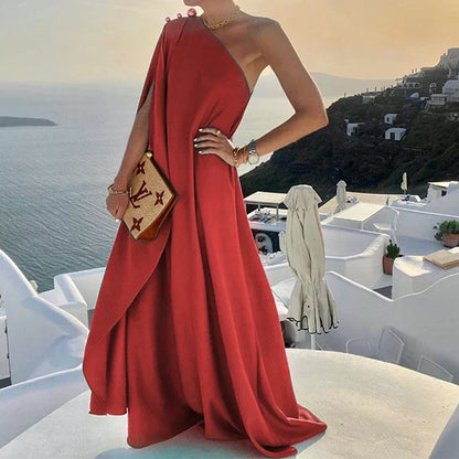 StellaCharm Flowing Off-Shoulder Maxi Dress for Elegant Occasions