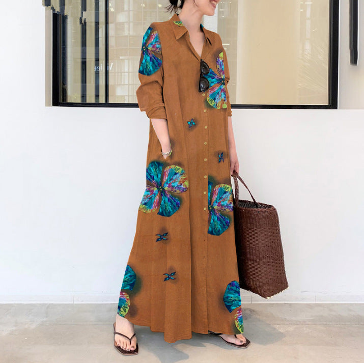Isabella Grace Vintage Floral Maxi Dress for Women