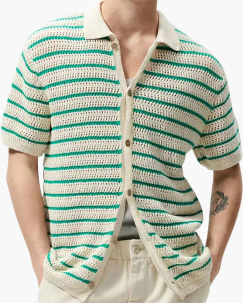 Marbella - Camisa de Botones Tejida