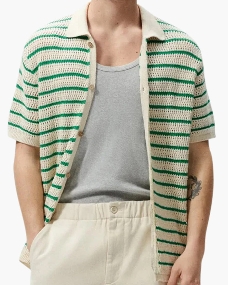 Marbella - Camisa de Botones Tejida
