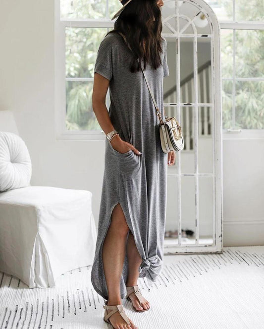 AnneLyra Chic Women's Maxi Dress – Soft Fabric, Multifunctional Elegance