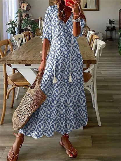 BellaSole Elegant Maxi Summer Dress – Light, Airy Fabric