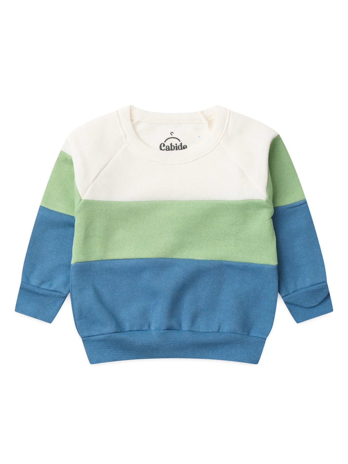 Conjunto Infantil Menino Moletom Peluciado Tricolor Azul