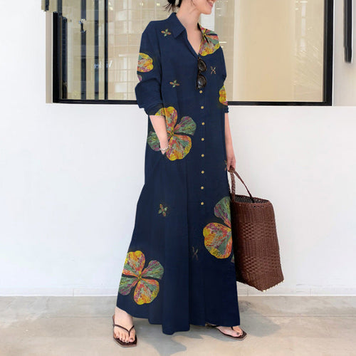 Isabella Grace Vintage Floral Maxi Dress for Women