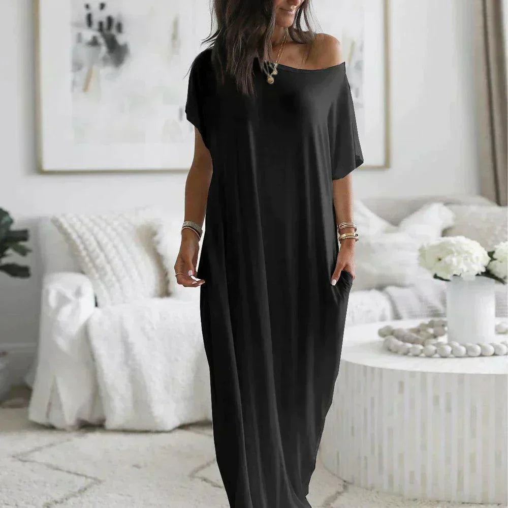 AnneLyra Chic Women's Maxi Dress – Soft Fabric, Multifunctional Elegance