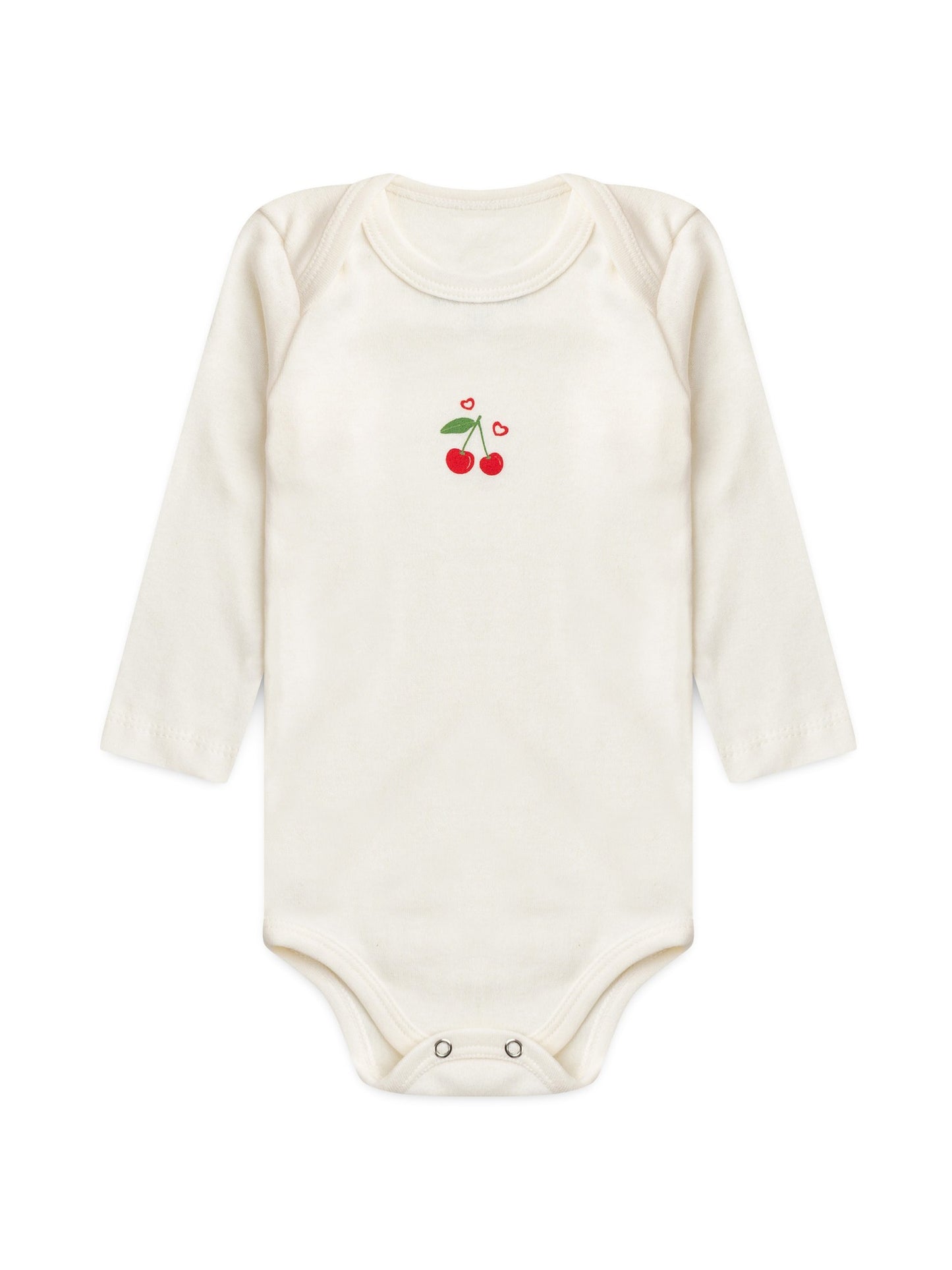 Kit Body Bebê Menina Suedine Cereja