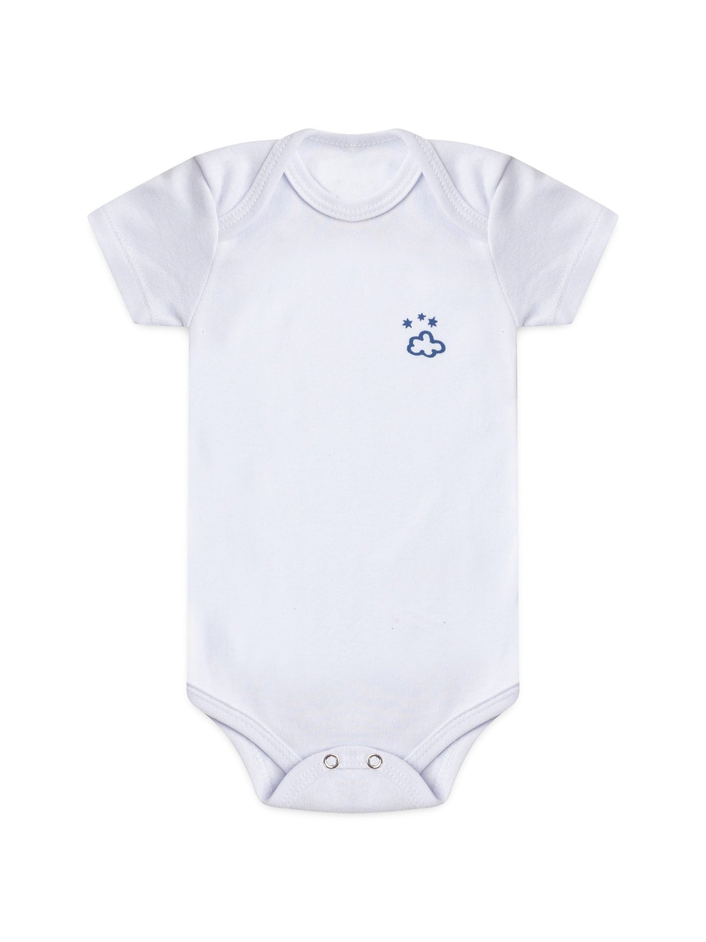 Kit Body Bebê Unissex Suedine Nuvem