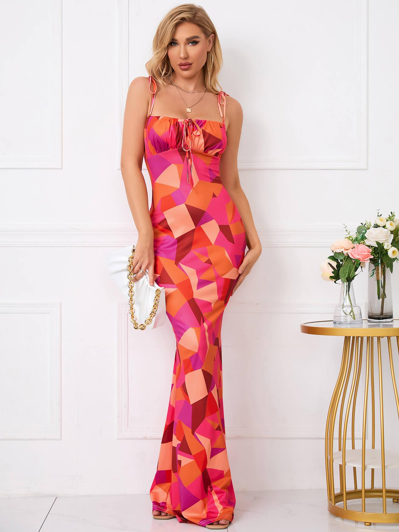 PetalChic Women's Sleeveless Floral Maxi Dress